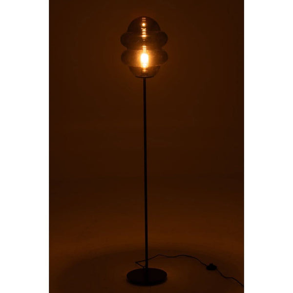 Stehlampe Glas Grau