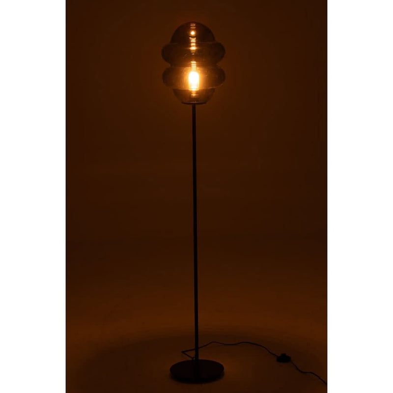 Stehlampe Glas Grau