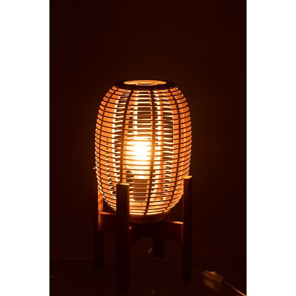 Lampe Sur Pied Bois Bambou