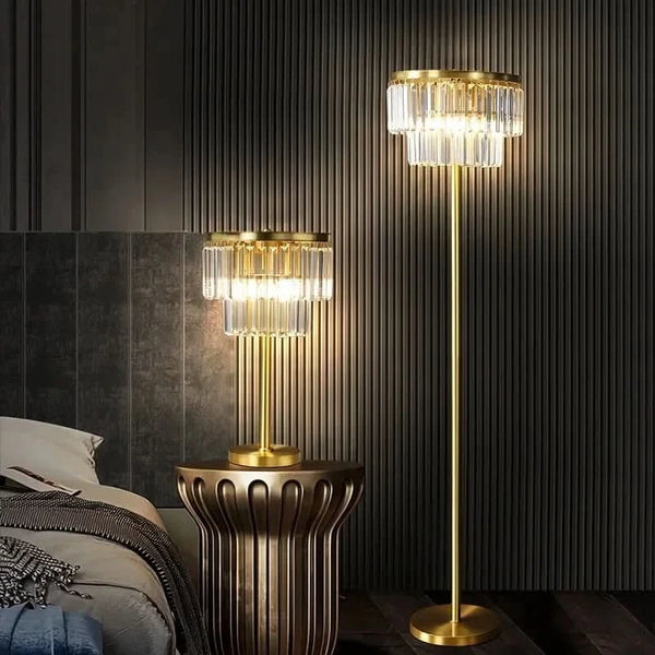 Lampe sur Pied de Luxe Cristal Moderne | Jira