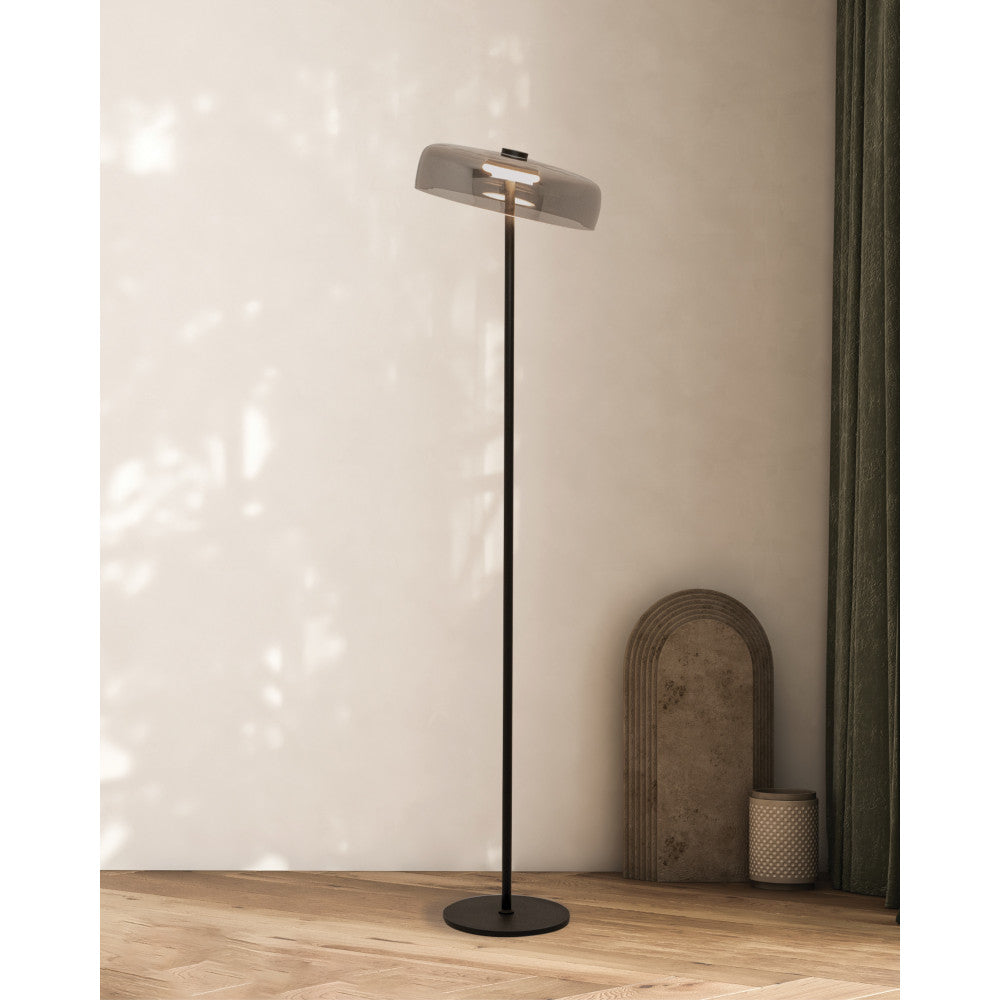 Lampe sur Pied ZAMBELIS 15W DESIGN Noir Mat 23055