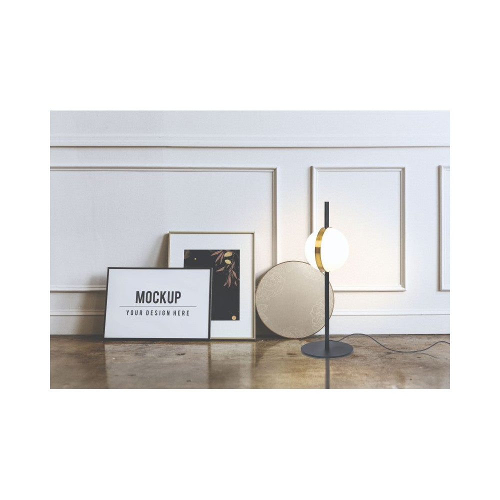 Lampe sur table ZAMBELIS D150 8W DESIGN Noir Mat 2004