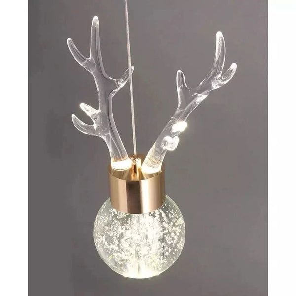 Design-Hängeleuchte Hirsch | Diamantglanz