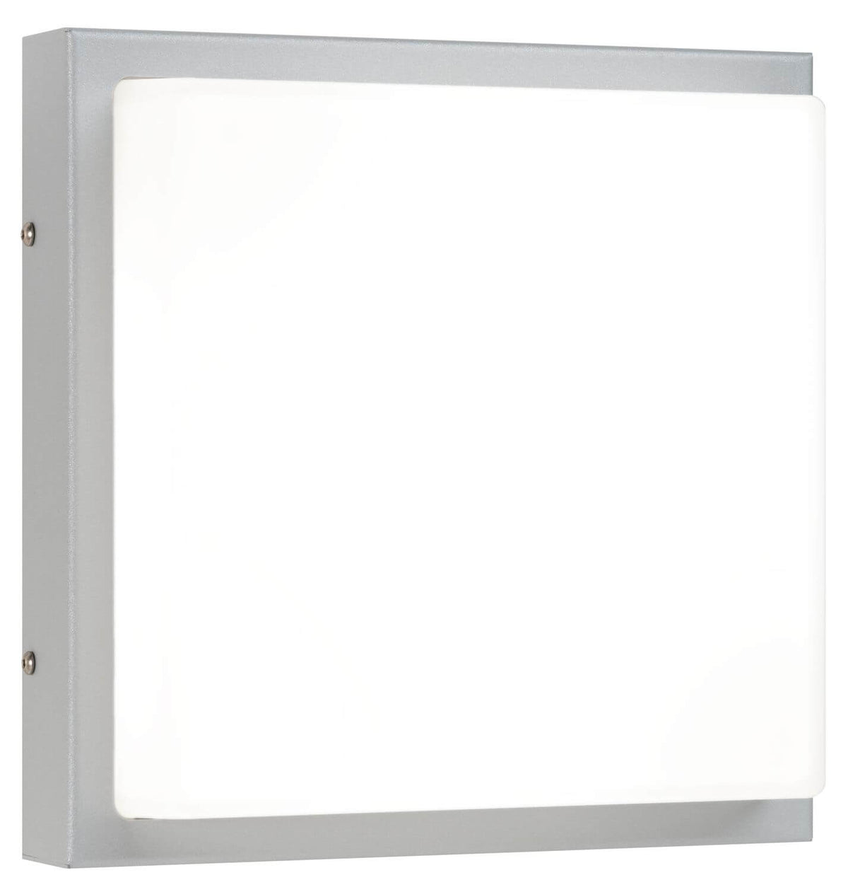 Même applique vue en biais, lumière allumée, halo blanc diffus