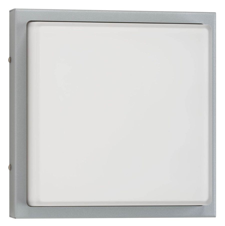 Vue de face à plat, appareil éteint, cadre aluminium gris et verre dépoli