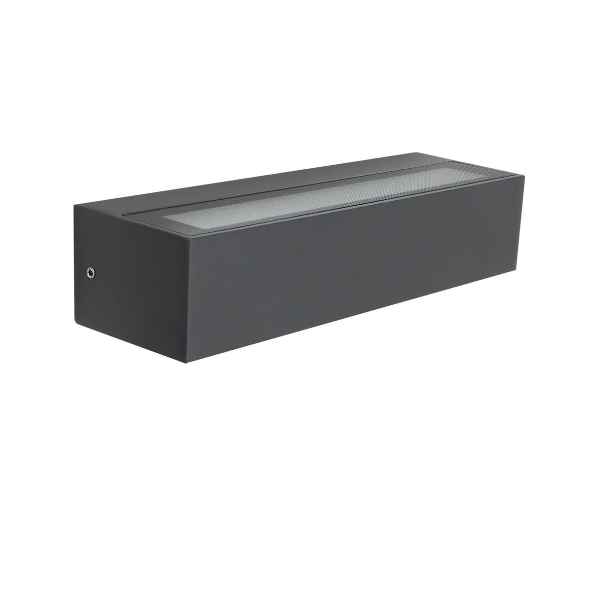 Profil du luminaire anthracite avec vis de fixation visible sur le côté
