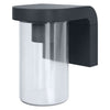 Applique extérieure Endura Classic Cascade transparente et aluminium