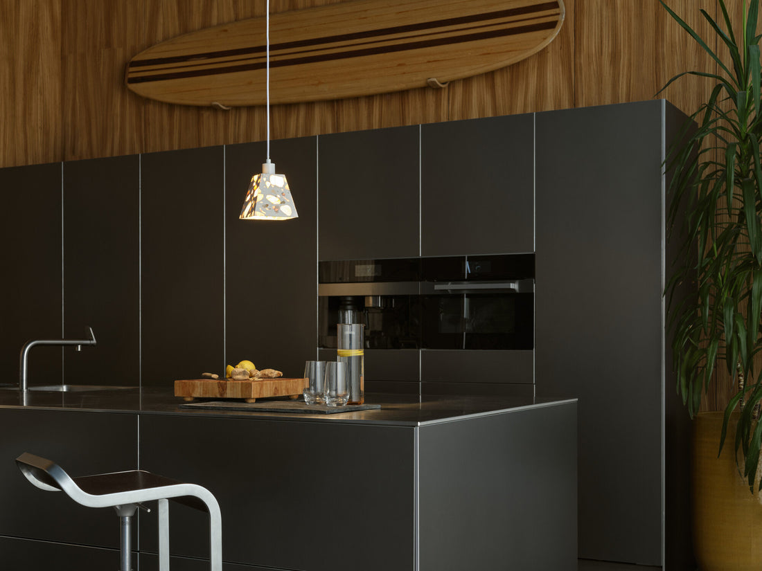 Suspension Gleam blanche et beige