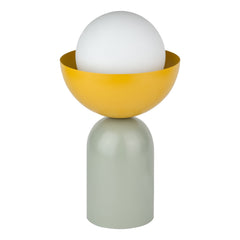 Lampe à poser Bowl verte et jaune