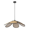 Suspension Rattan Daisy marron et beige, H 124,5 cm