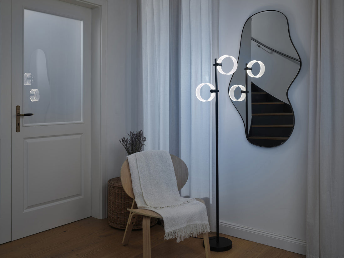 Lampadaire Circle noir