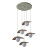 Suspension Pearl beige, 5 lumières