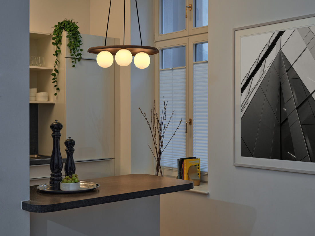 Suspension Acacia Nest marron et bois