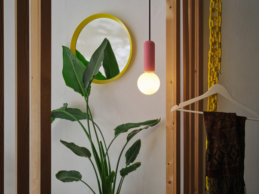 Suspension Concrete Mic rose fuchsia