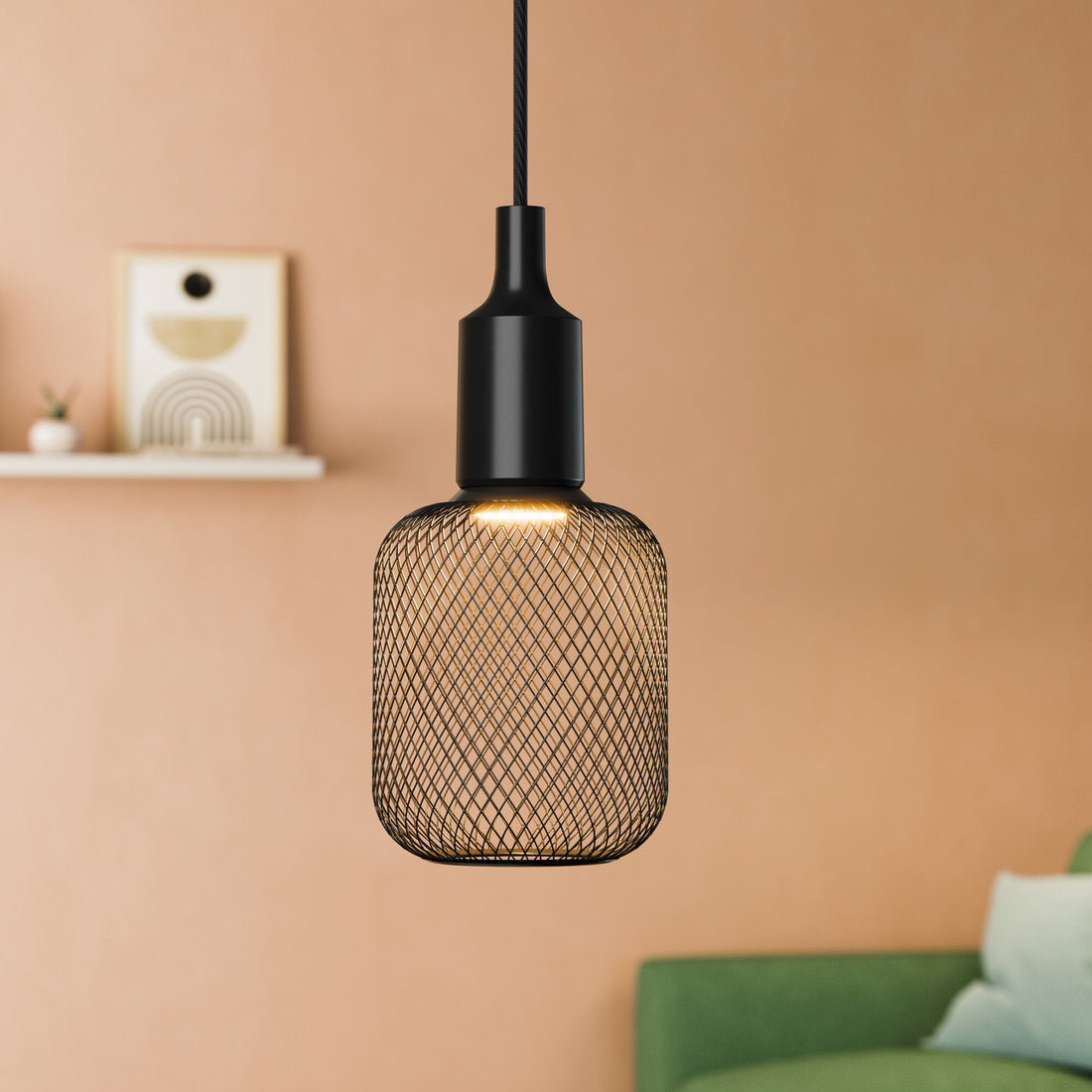 Suspension Vintage 1906 Bell noire