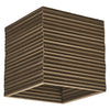 Plafonnier Cardboard Square marron, H 26 cm