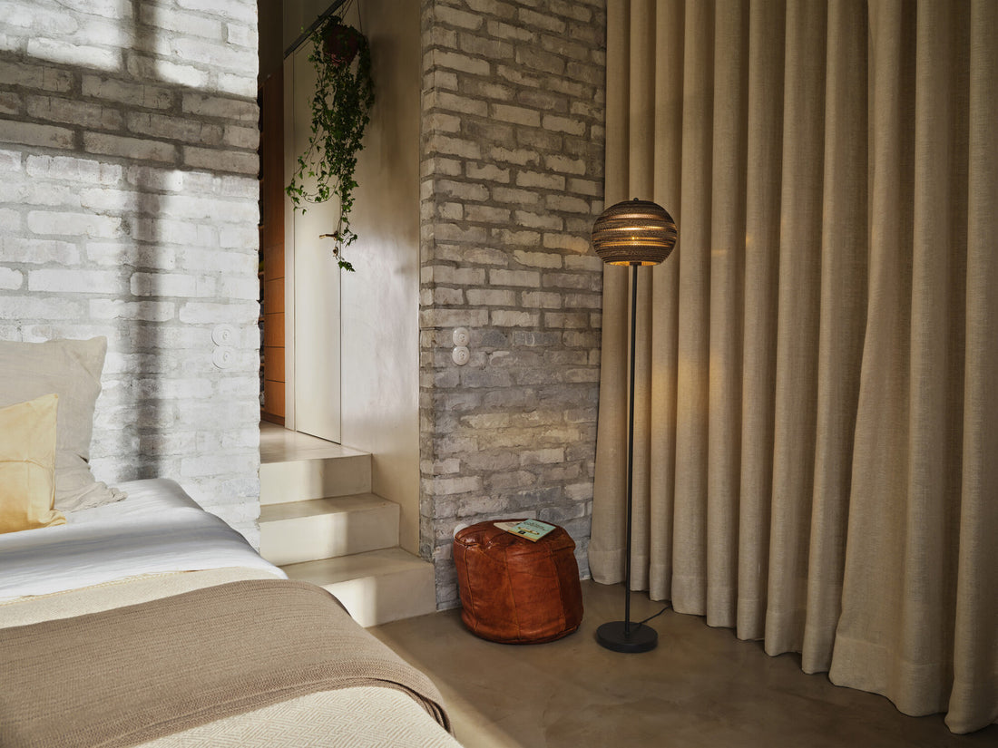 Lampadaire Cardboard Ball marron