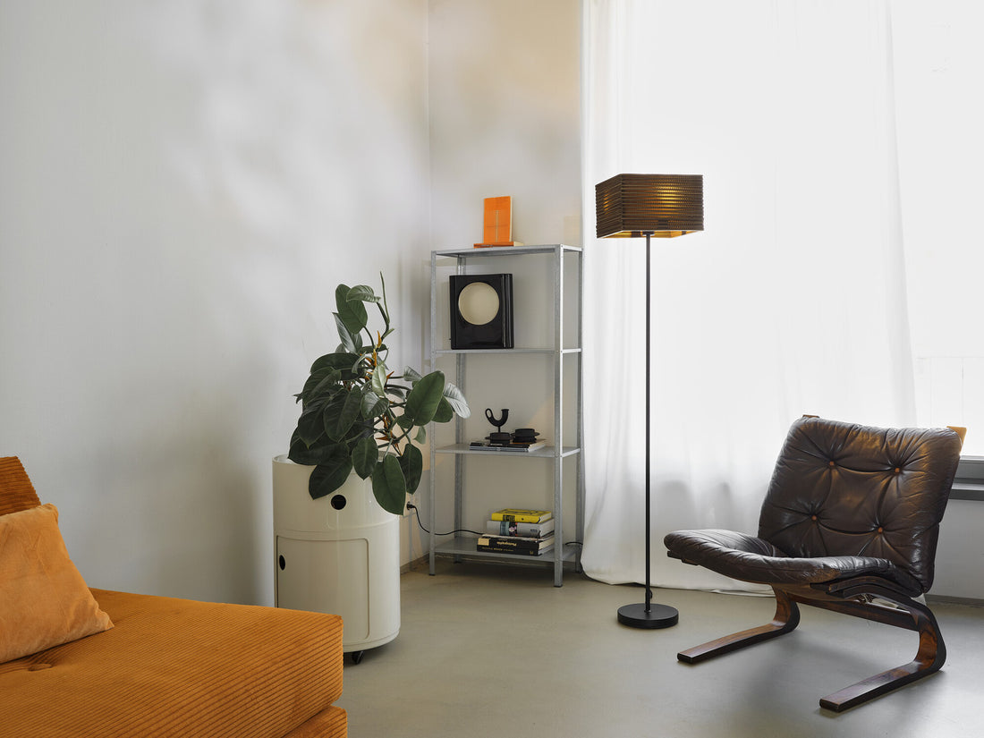 Lampadaire Cardboard Square marron