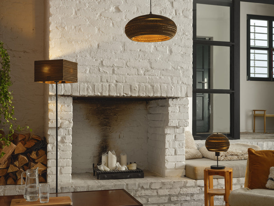 Lampadaire Cardboard Square marron