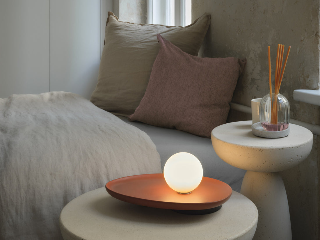 Lampe à poser Clay Nest marron