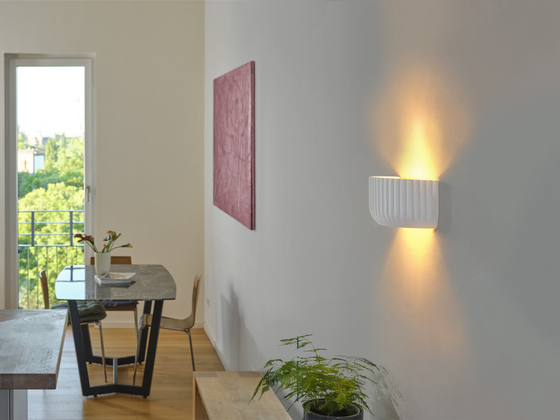 Applique murale Plaster Routes blanche, L 30,8 cm