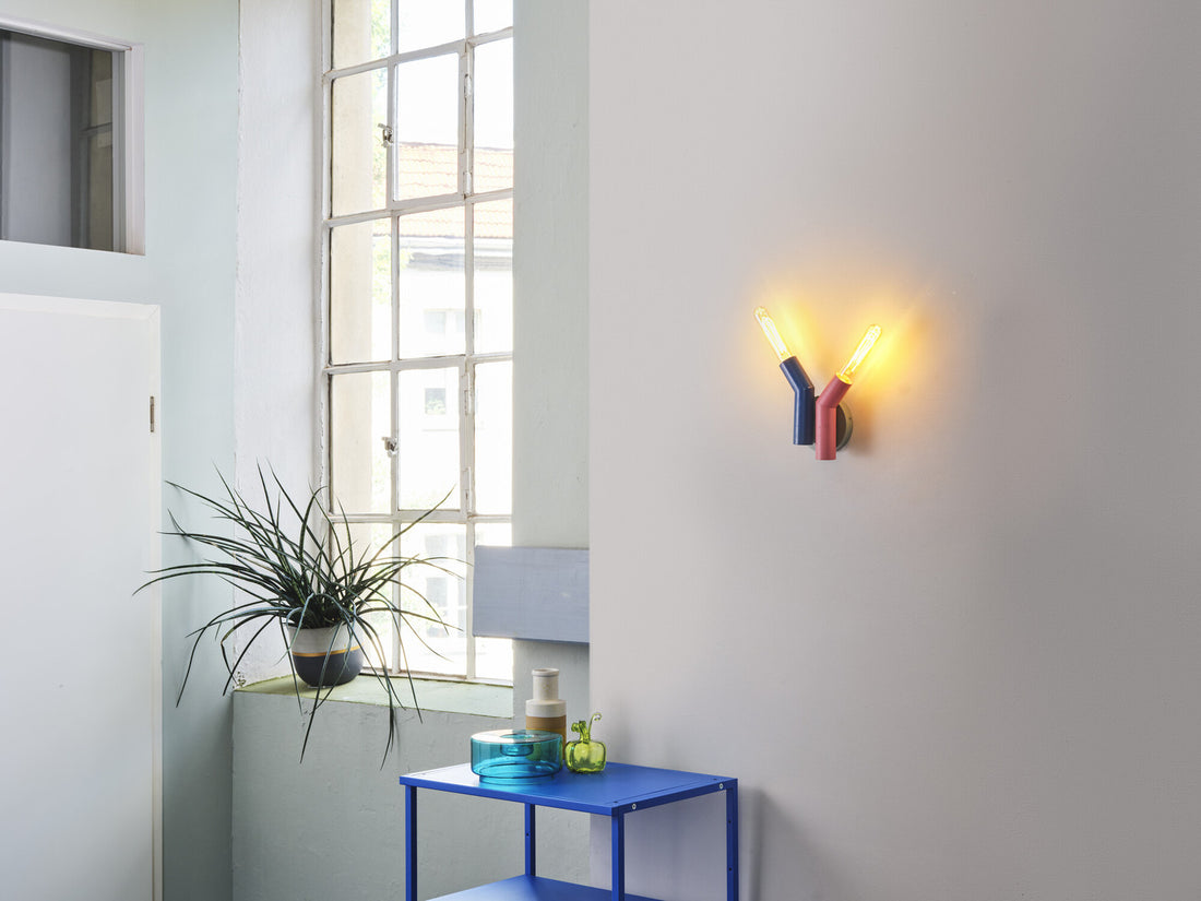 Applique murale Straw multicolore, 2 lumières