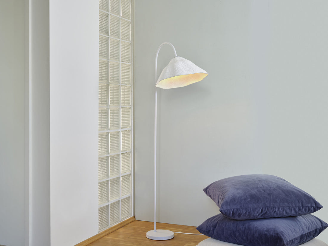 Lampadaire Lotus Leaf blanc