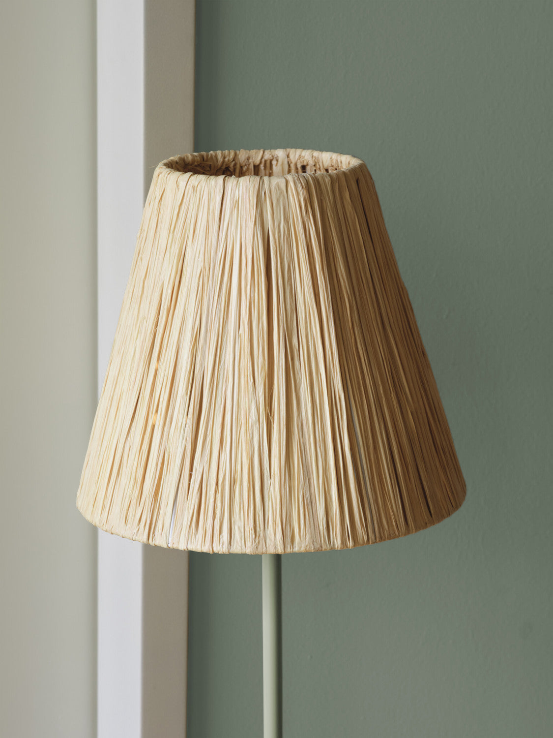 Lampadaire Raffia vert et marron