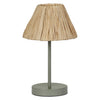 Lampe à poser Raffia verte et marron