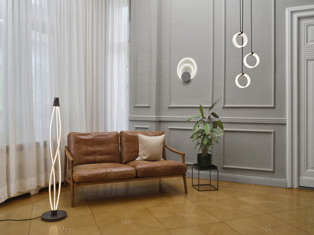Lampadaire Swirl anthracite