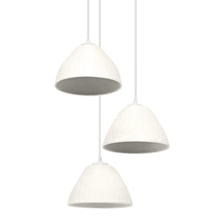 Suspension Camel Bell blanche, 3 lumières