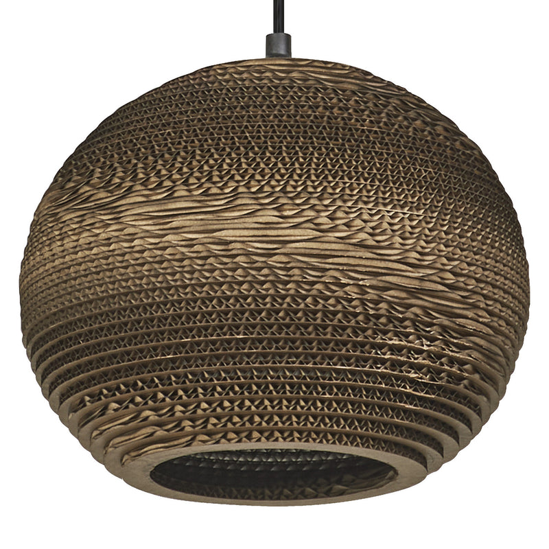 Suspension Cardboard Ball marron, H 127 cm