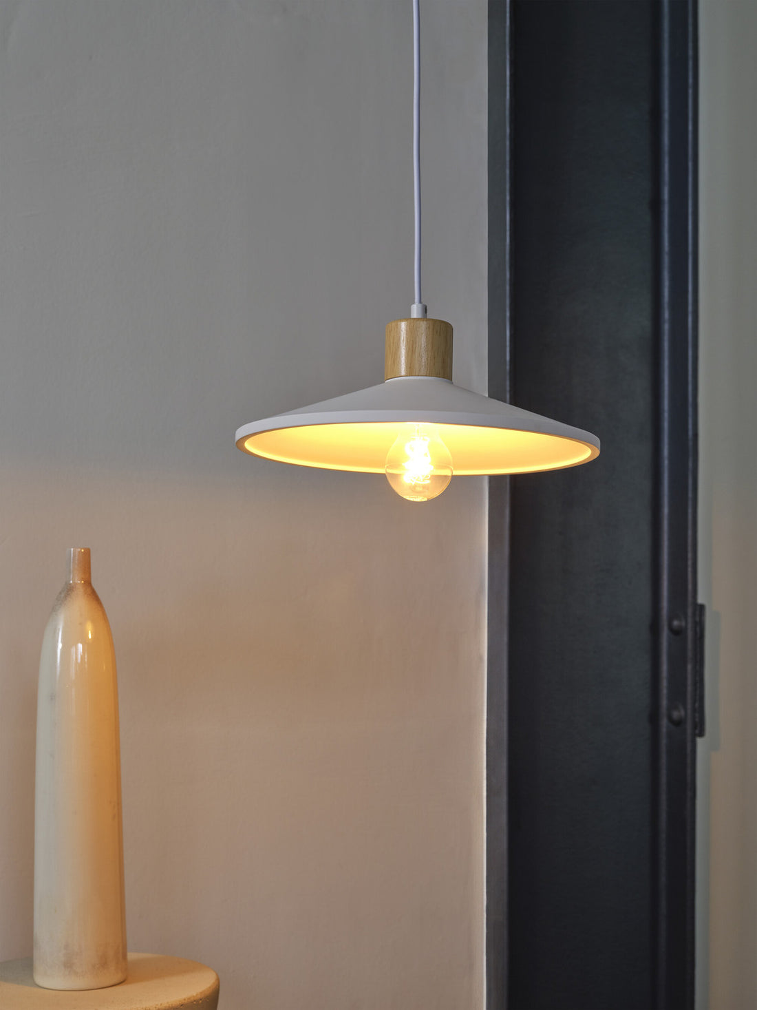 Suspension luminaire | Plaster Wood