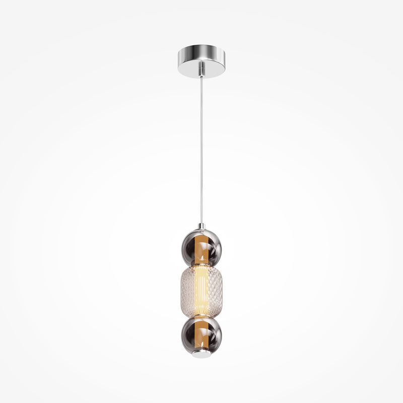 Drop Pendelleuchte silberfarben