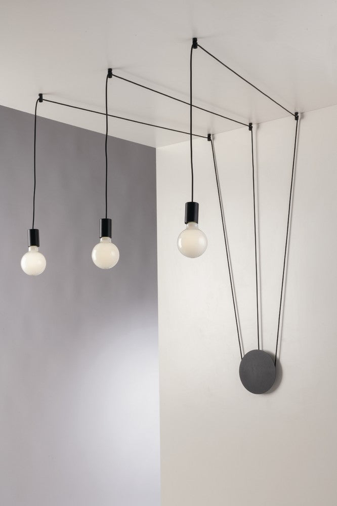 Plafonnier Habitat noir (I-HABITAT-PL3-NER)