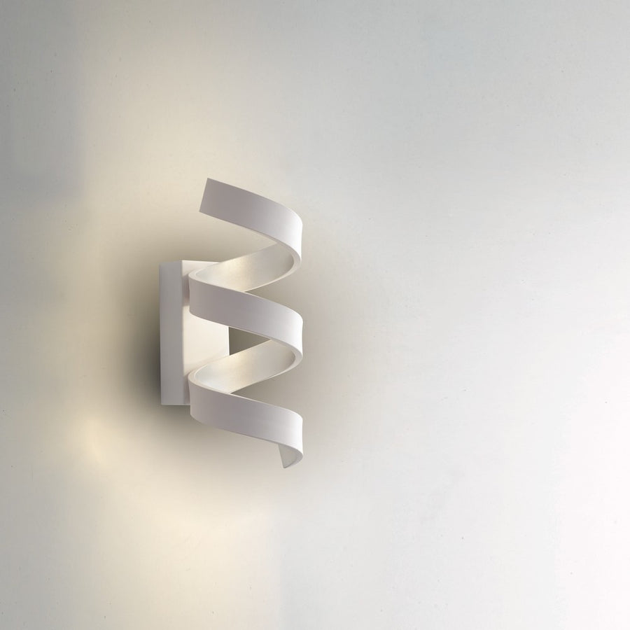 Applique murale Helix blanche et argentée