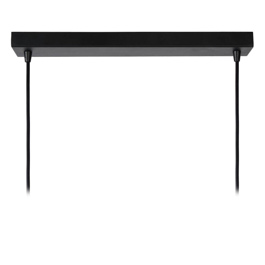Suspension Ruben 4 lumières noire et dorée mat