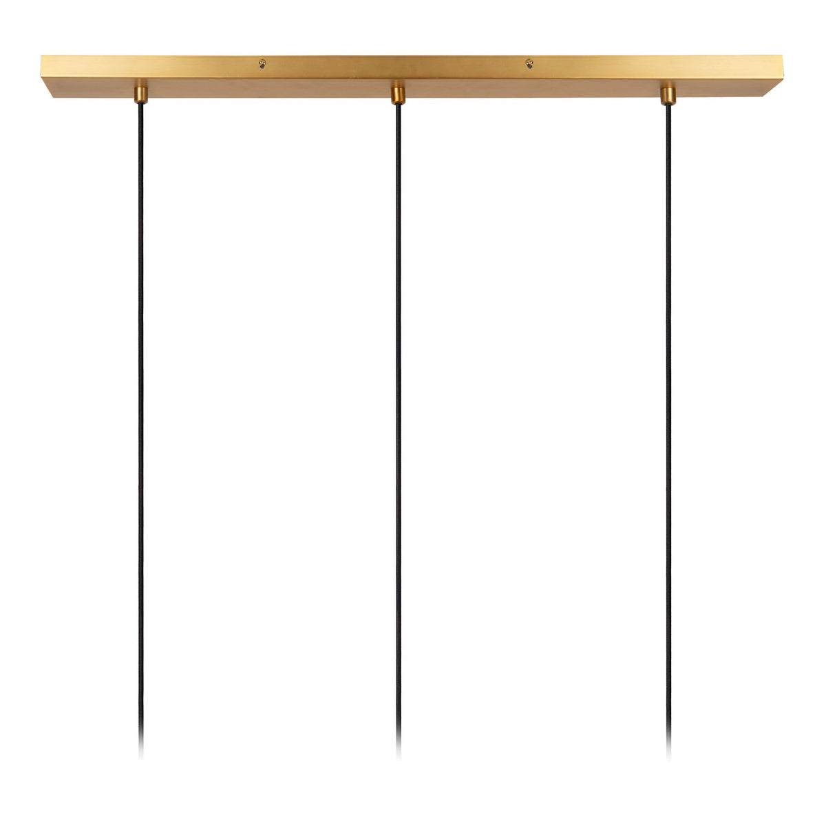 Suspension Corina 3 lumières noire et dorée mat, tissu