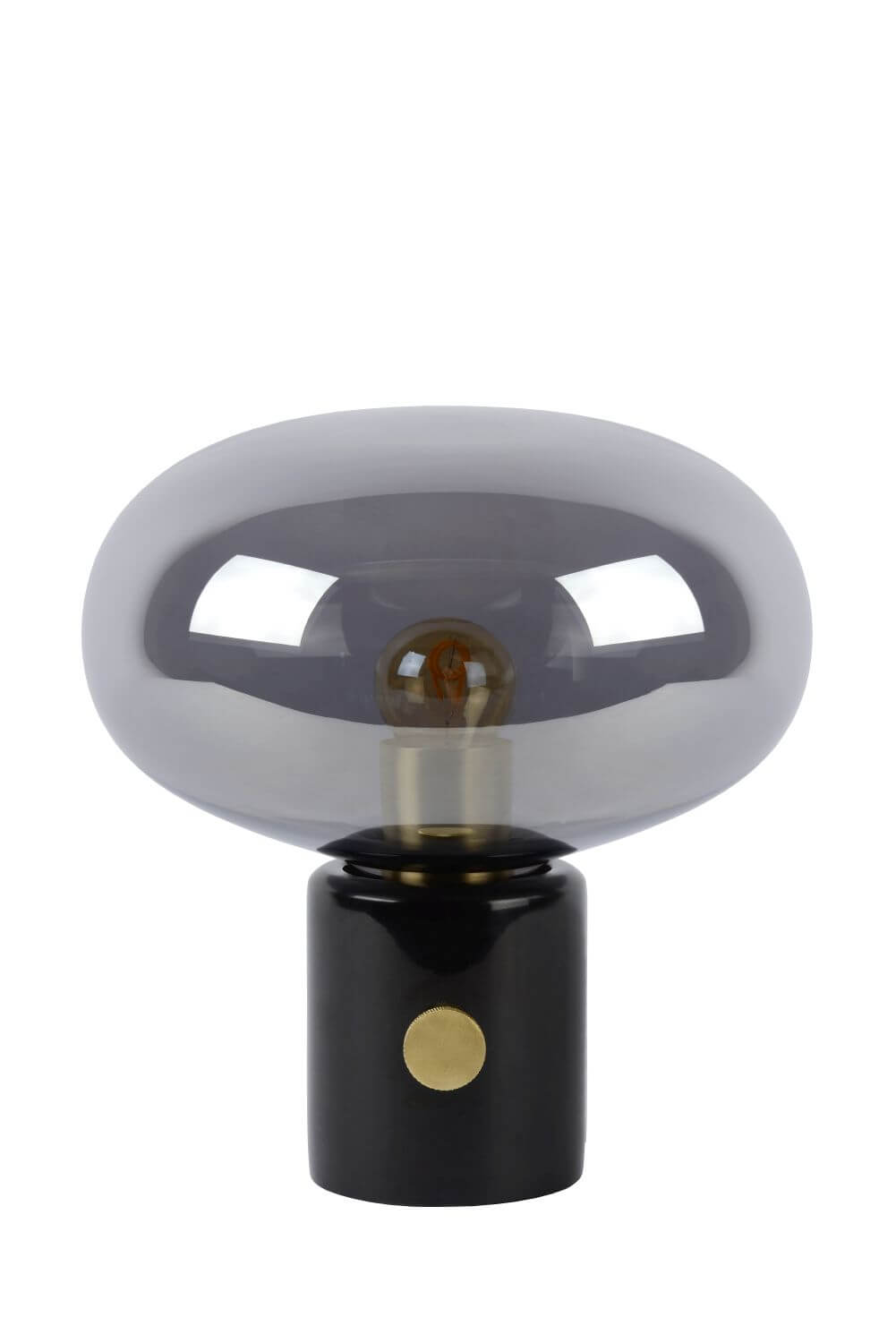 Seconde vue détourée du luminaire, mettant en valeur les reflets du verre.