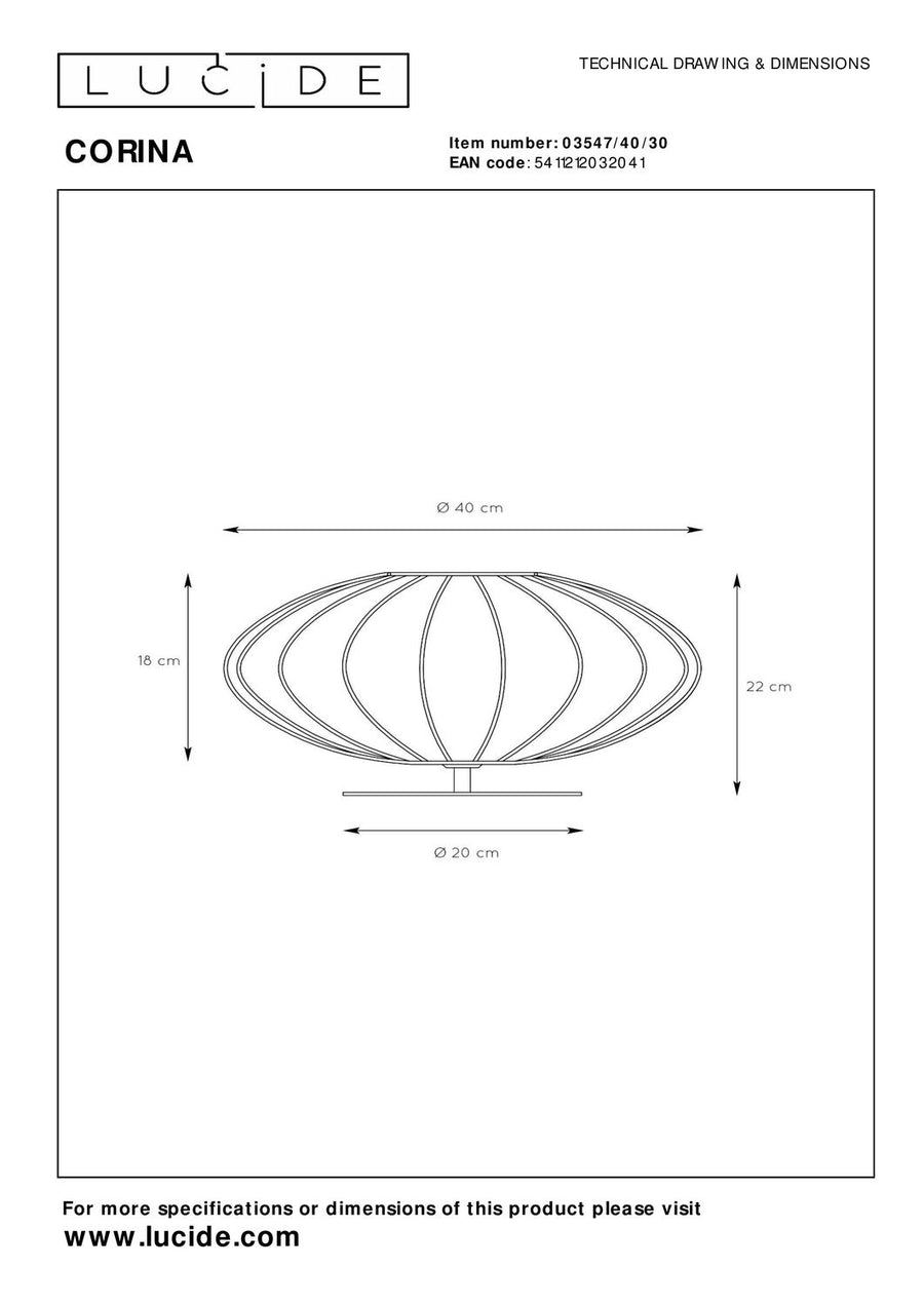 Lampe à poser Corina noire et dorée mat, tissu