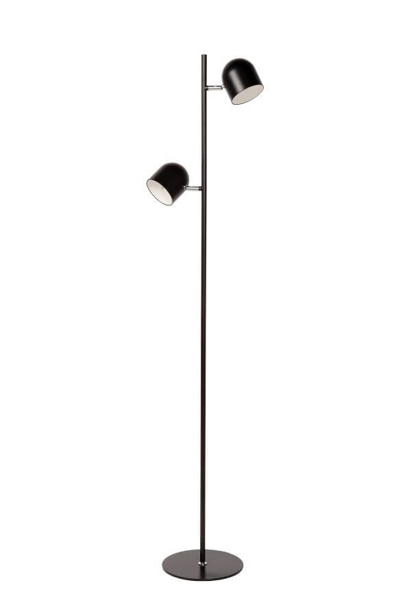 Autre vue du lampadaire noir détouré, mettant en avant la structure.