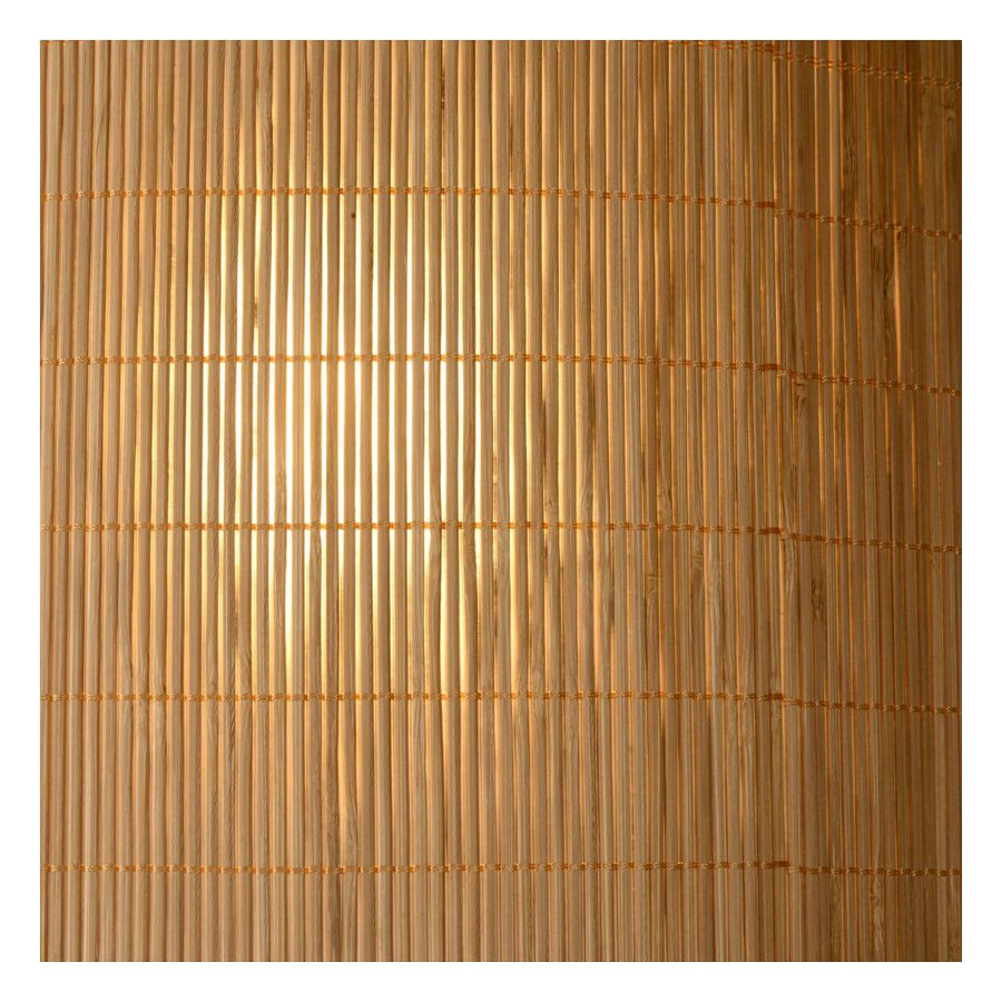 Lampadaire Magius bois clair et noir, rotin
