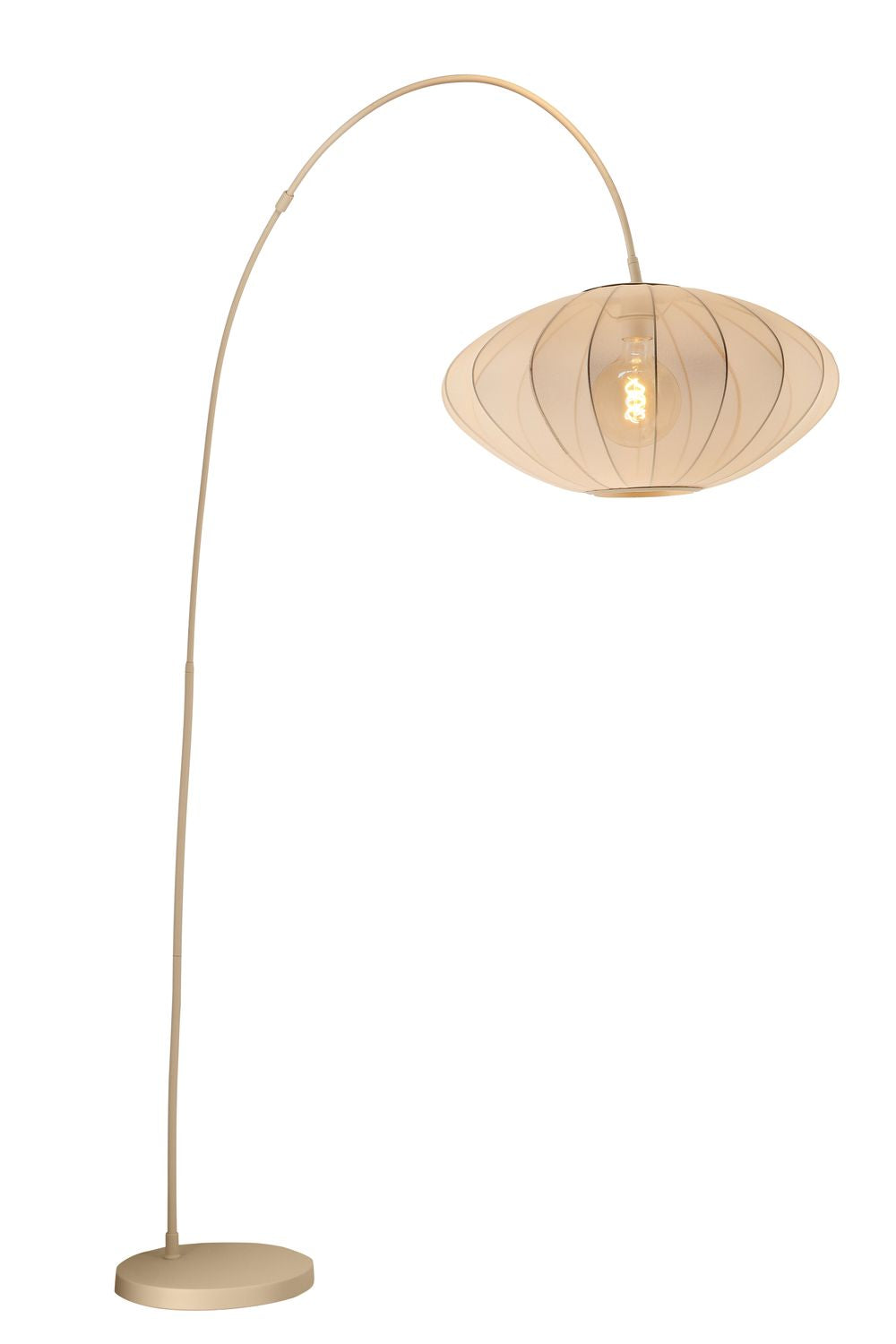Lampadaire Corina beige, tissu
