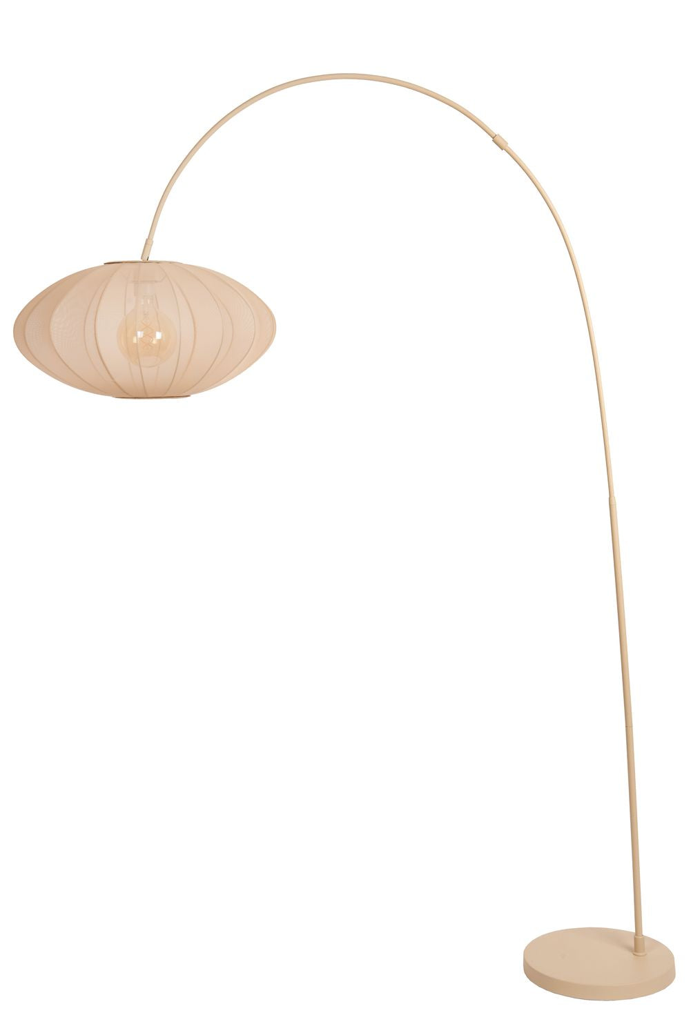 Lampadaire Corina beige, tissu