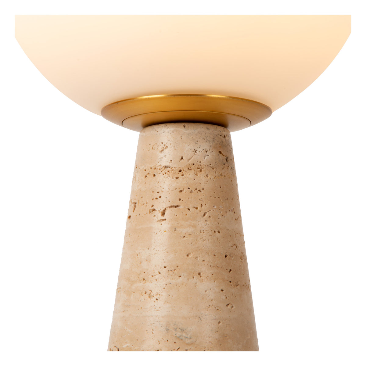 Lampe à poser Evin opale, verre