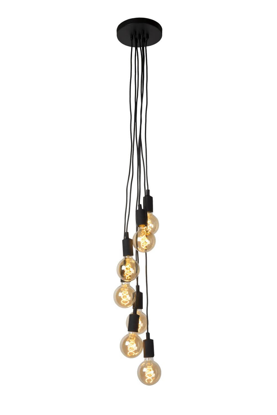 Suspension FIX 7 lumières noire