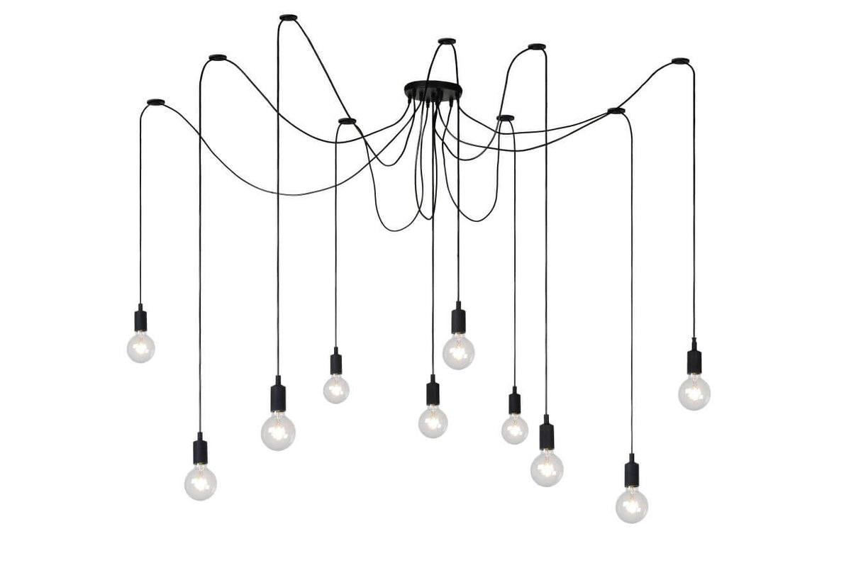 Suspension FIX 10 lumières noire