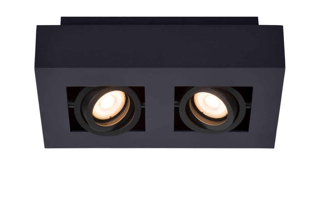 Plafonnier Xirax 2 lumières noir