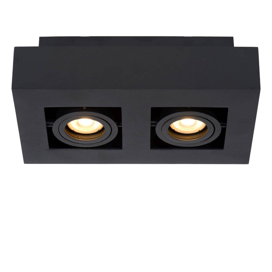 Plafonnier Xirax 2 lumières noir
