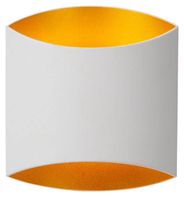 Applique murale Diletta blanche et dorée mat